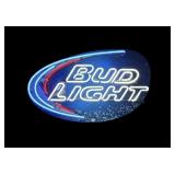 Bud Light neon sign, working, 19 1/2" x 31"