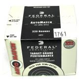 Box of .22 LR Auto Match Federal cartridges,