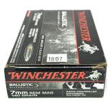 Box of 7mm REM Mag. 140-grain polymer tip