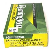 Box of .25-06 REM 120-grain Core-Lokt PSP