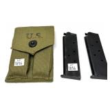 Lot, 2 -1911 magazines & U.S. mag pouch