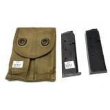 Lot 2-1911 magazines & 1916 mag pouch