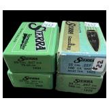 Lot: 4 boxes of Sierra .25 Cal .257 Dia. bullets