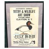 Framed Clayton, NY Decoy & Wildlife Art show