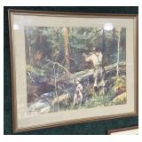 "Goose Shooting" by James Milton Sessions framed