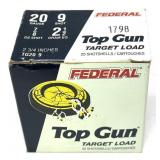 Box of 20 Ga. 2.75" No. 9 Federal target loads,