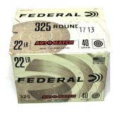 Box of .2 LR Federal Auto Match cartridges,