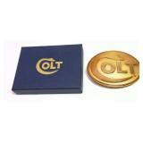 Colt Firearms "Colt" Gold buckle with box
