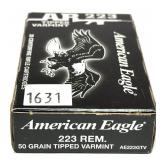 Box of .223 REM 50-grain tipped Varmint American