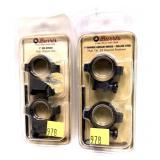 Lot, 2 Burris scope rings includes 1" Zee rings