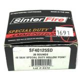 Box of .40 S&W Special Duty hollow point