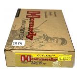 Box of 9.3x74R 286-grain SP-RP Hornady custom