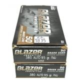x2- Boxes of .380 Auto 95-grain FMJ CCI Blazer