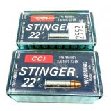 Lot: 100 rounds of CCI .22 Stinger cartridges
