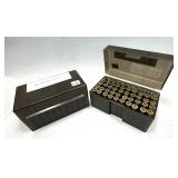 Lot: 2 plastic cartridge cases with .38-55 Win.