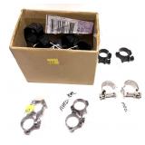 Lot, assorted scope rings includes 1" low, 30mm,