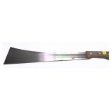 JMK stainless blade machete, 23 1/2" overall