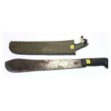 Vintage machete with sheath