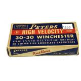 Vintage box of Peters .30-30 WIN. 170-grain