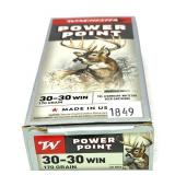 Box of .30-30 WIN. 170-grain Winchester
