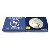 Colt Deluxe Buckle Model W5123 Rhodium Finish in