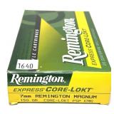Box of 7mm REM Mag. 150-grain PSP Core-Lokt