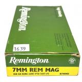 Box of 7mm REM Mag. 150-grain Core--Lokt PTD