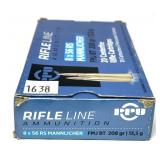 Box of 8 x 56 RS Mannlicher 208-grain FMT BT PPC