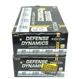 x2- Boxes of .45 Auto 230-grain Fiocchi JHP