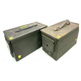 Lot: 2 Metal Ammo Cans