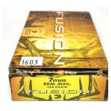 Box of 7mm REM Mag. 150-grain Fusion cartridges,