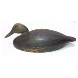 Ken Harris Black Duck Wooden carved Duck Decoy,