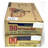 x2- Boxes of 6.5 Creedmoor 120-grain A-Max Hornady