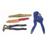 Lot: Erwin Vice Grip, BrassCraft Tool, Knife,