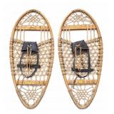 Vintage pair of wooden snowshoes - 15" x 30"