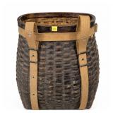 Bentwood pack basket- 14" x 12" x 18" H.