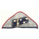 American Flag 3x5 Cotton Flag w/ Funeral Home Bag
