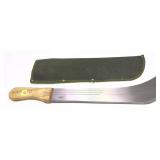 Stainless blade machete with sheath, 21 1/2"