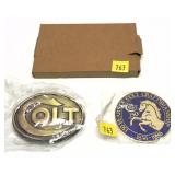 Lot: Colt Firearms "Colt" Brass buckle and Colt