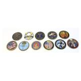 Lot: Assorted Military Challenge Coins, 11 total