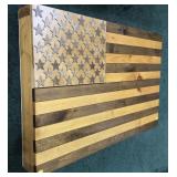 Custom handmade Wooden American Flag