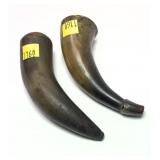 Lot: 2 Powder Horns 5" and 6"