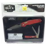 Buck 381 Trapper and 139 large folder combo