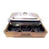 Lot: Stainless Buffet Server/ Chafing Dish and 3