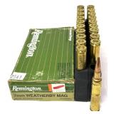 Remington 7mm Weatherby Mag cartridges, 20 rounds