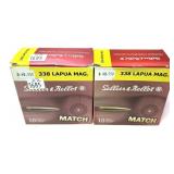x2- Boxes of .38 Lapua Mag. 300-grain HPBT
