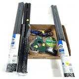 Lot: 3 Adjustable Closet Rods, Duct Tape Gun and