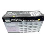 Store House 20 Bin Rail Mount Stackable Parts