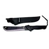 Gerber Machete with serrated blade side