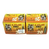 x2- Boxes of 5.45 x 39mm 59-grain FMJ Tiger